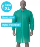 5230V Bata de Polipropileno 30g, Cierre Velcro 4 Velcros - Talla XL Verde