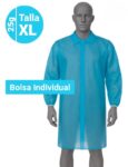 5400A Bata de Polipropileno 25g Cierre Velcro - Talla XL Azul