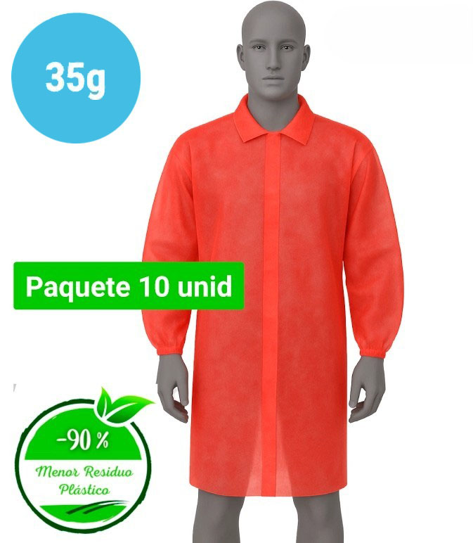 5500A Bata de Polipropileno azul 5500R Bata de Polipropileno rojo luhepa