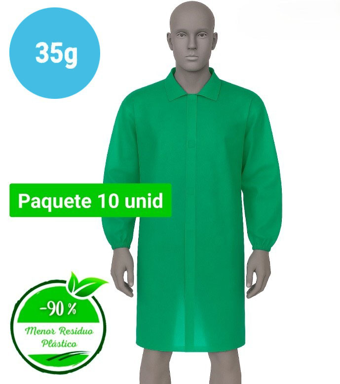 5500A Bata de Polipropileno azul 5500V Bata de Polipropileno verde