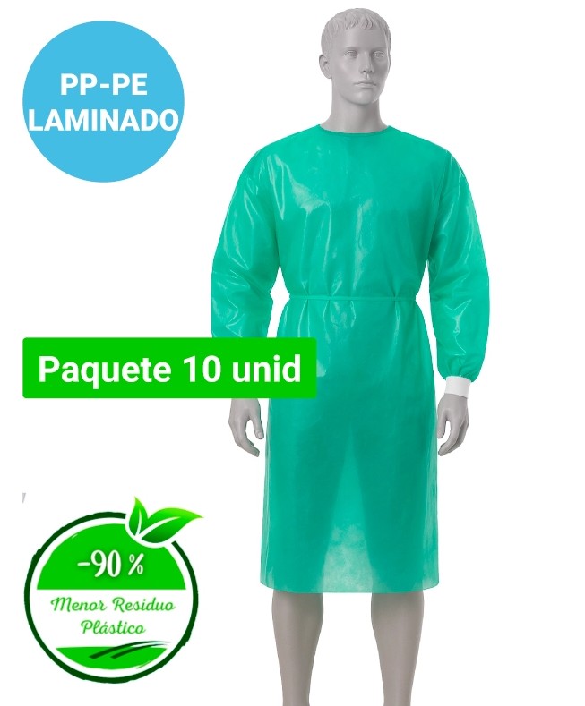 Bata Paciente/Hospitalaria Laminada PP 20g+ PE -18g – Cintas Luhepa