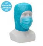 2300A Burka de Polipropileno Con Mascarillas Quirurgica IIR Azul Luhepa