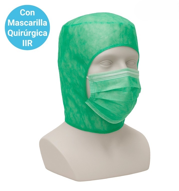 burka-polipropileno-mascarillas-IIR-azul-luhepa 2300V Burka de Polipropileno Con Mascarillas Quirurgica IIR Verde Luhepa