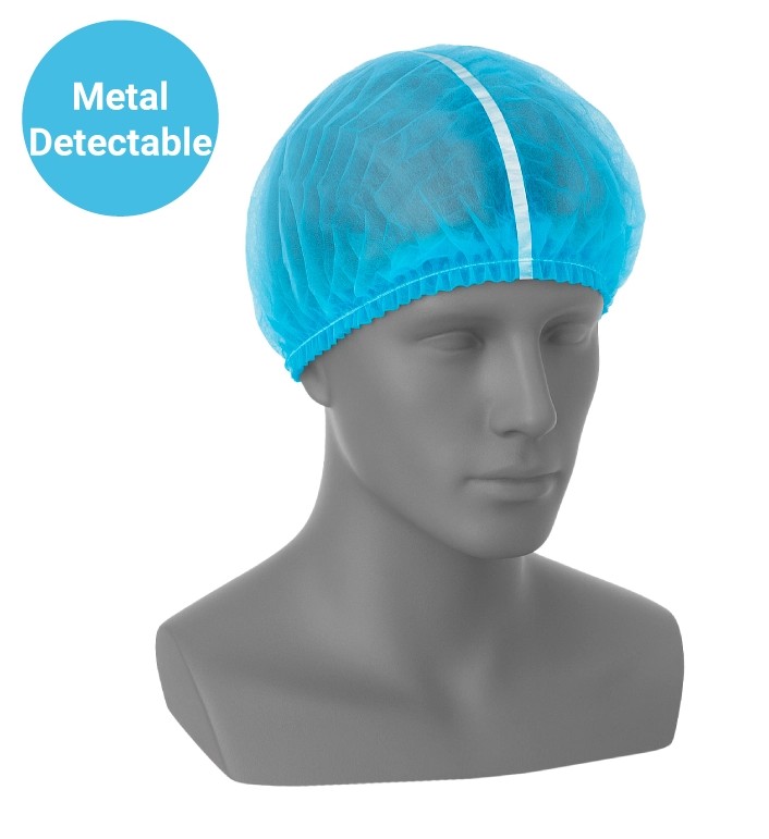 2150A Gorro Polipropileno Plegado Acordeón - Detectable Azul Luhepa